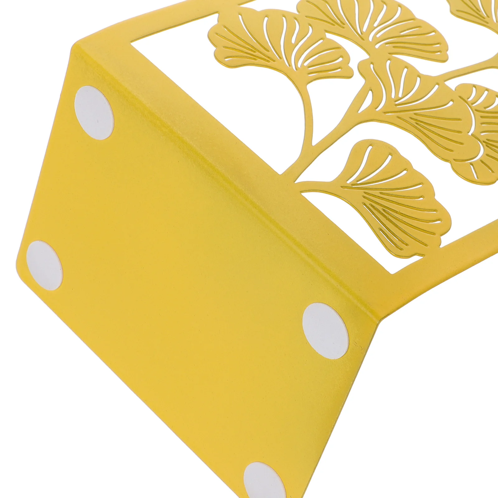 2 Pcs Ginkgo Leaf Bookends Multi-function Books Study Desktop Organizer Metal Stands