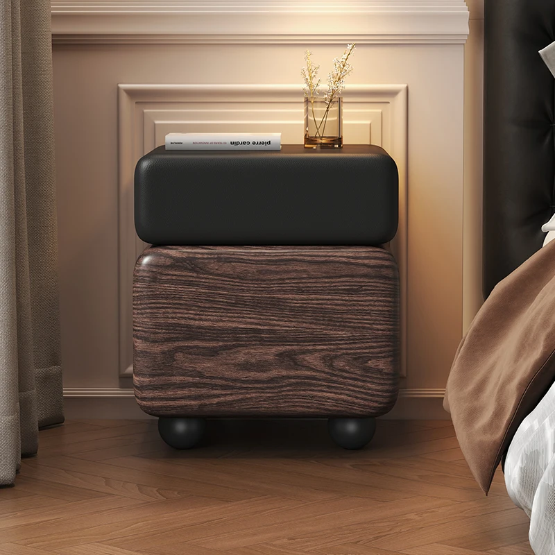 

Medieval creative light luxury solid wood bedside table simple modern new small household bedroom bedside table storage cabinet