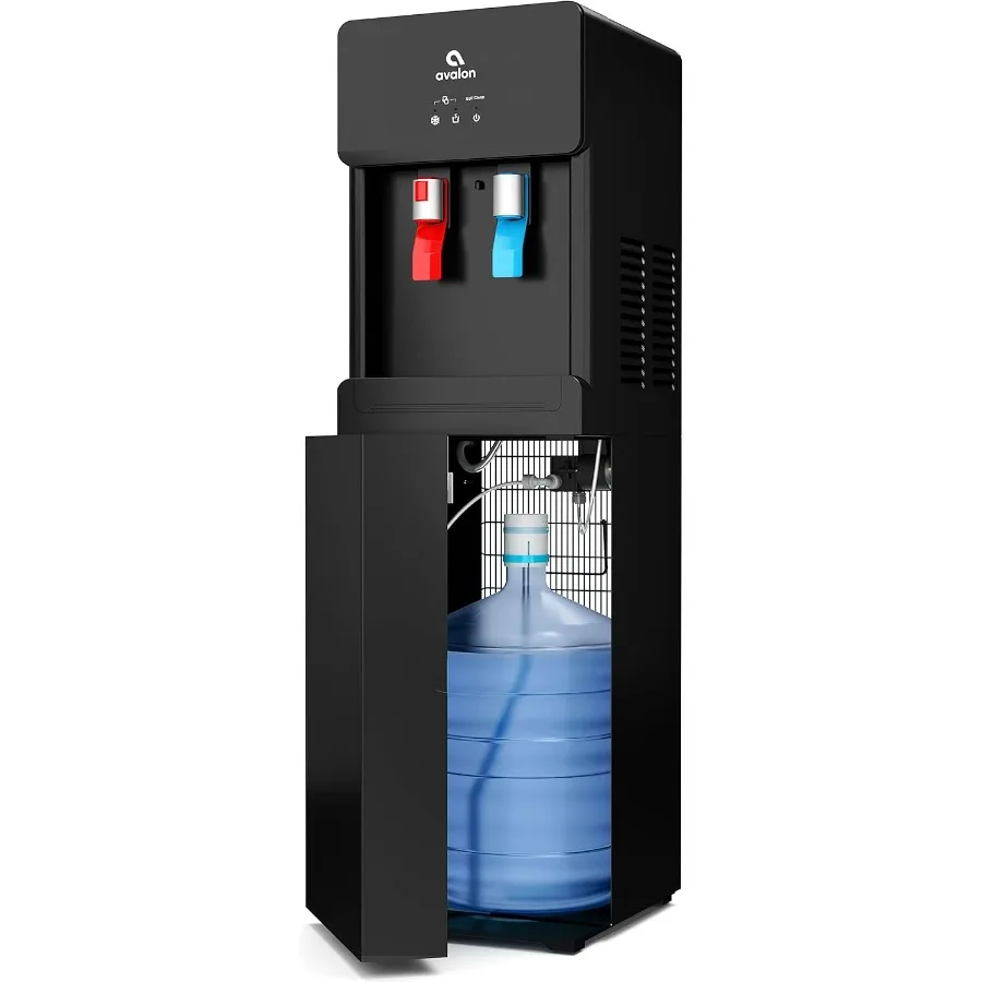 Avalon A6SC-BLK Dispensador de enfriador de agua con carga inferior sin contacto y autolimpiante Bloqueo para niños frío y caliente UL Negro