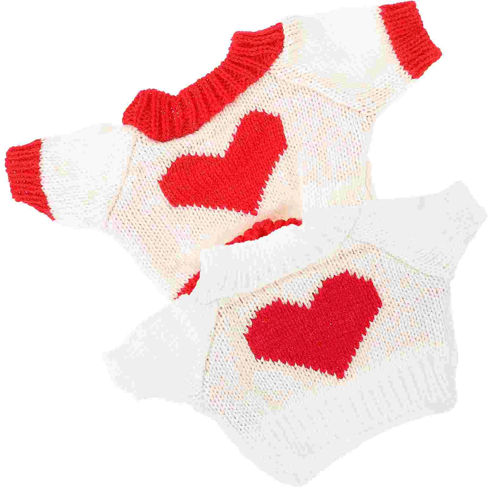 2 Pcs Plush Clothes Stuffed Apparel for Kids Girls Costume Decorative Delicate Bear Rabbit Child