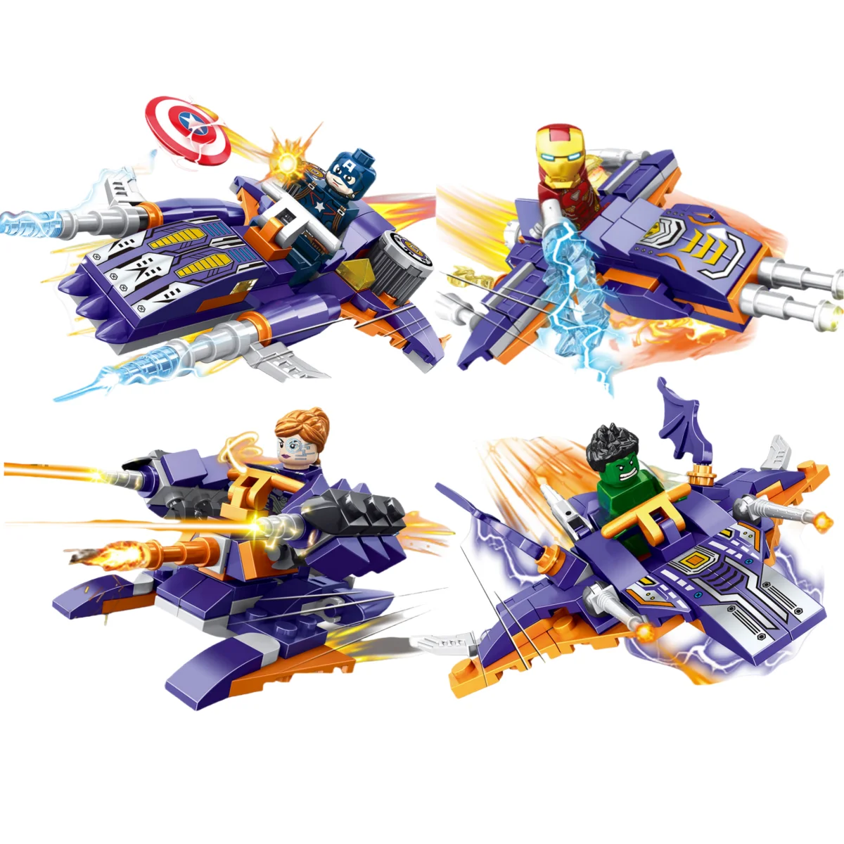 Blind box Mini Marvel Building Blocks Figures Big Goblin Spiderman Iron Man Venom Captain Hawk Deadpool Technic Armor Gift Toys