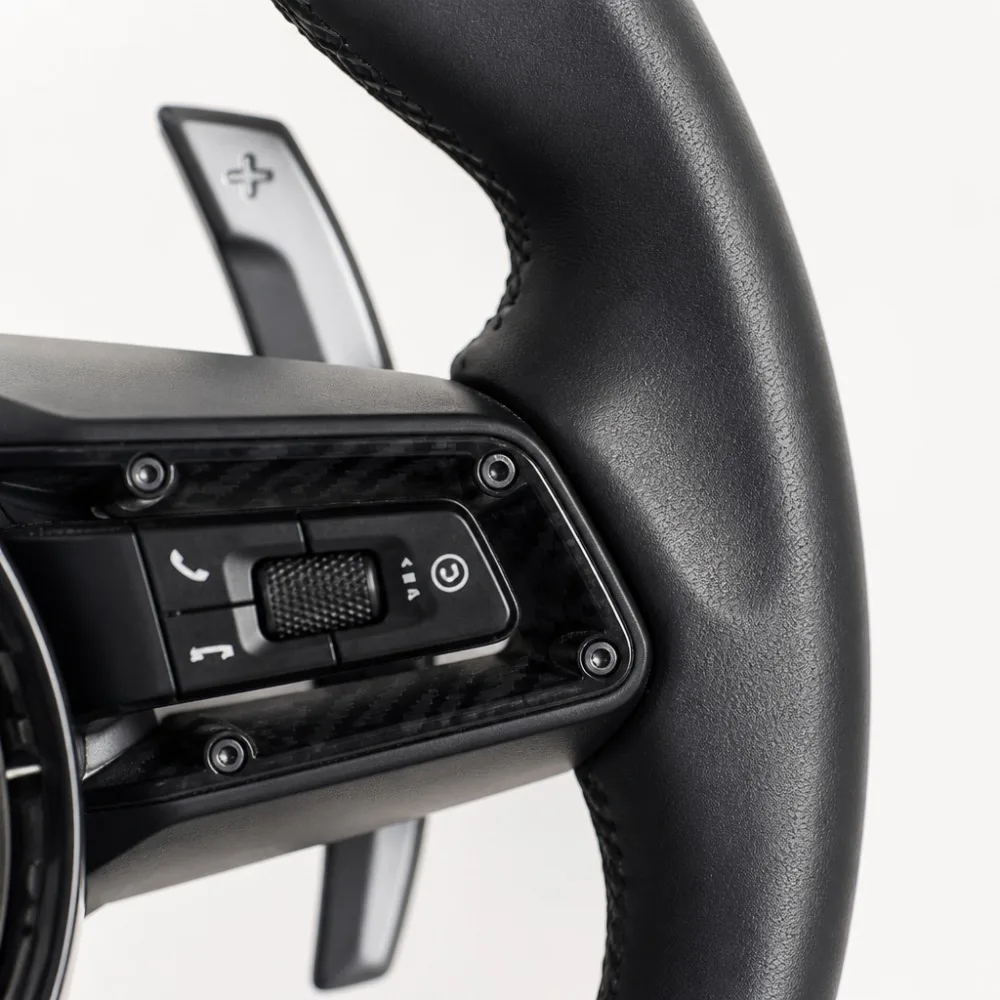 Smooth Leather Steering Wheel For Porsche 911 718 Macan Cayenne Panamera Boxster Old Model Modification Racing Car Accessories