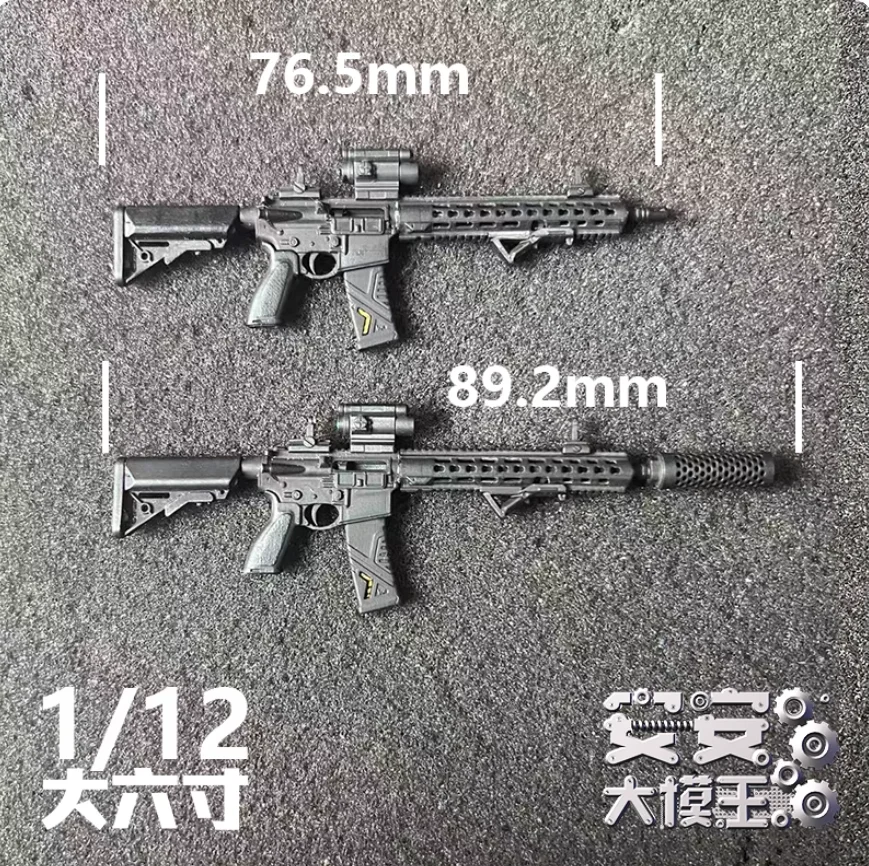 

YYDS 1/12 Scale Soldier Scene Props HK416A7 Accessories Resin Model Toy For 6'' Action Figure Body In Stock