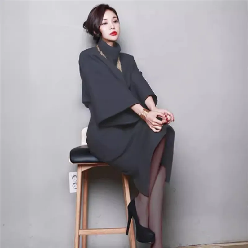 Faionable-Conjunto de falda y Top ajustado para mujer, traje coreano Sle de invierno, conjunto de dos piezas, adecuado para caminar Ci, novedad