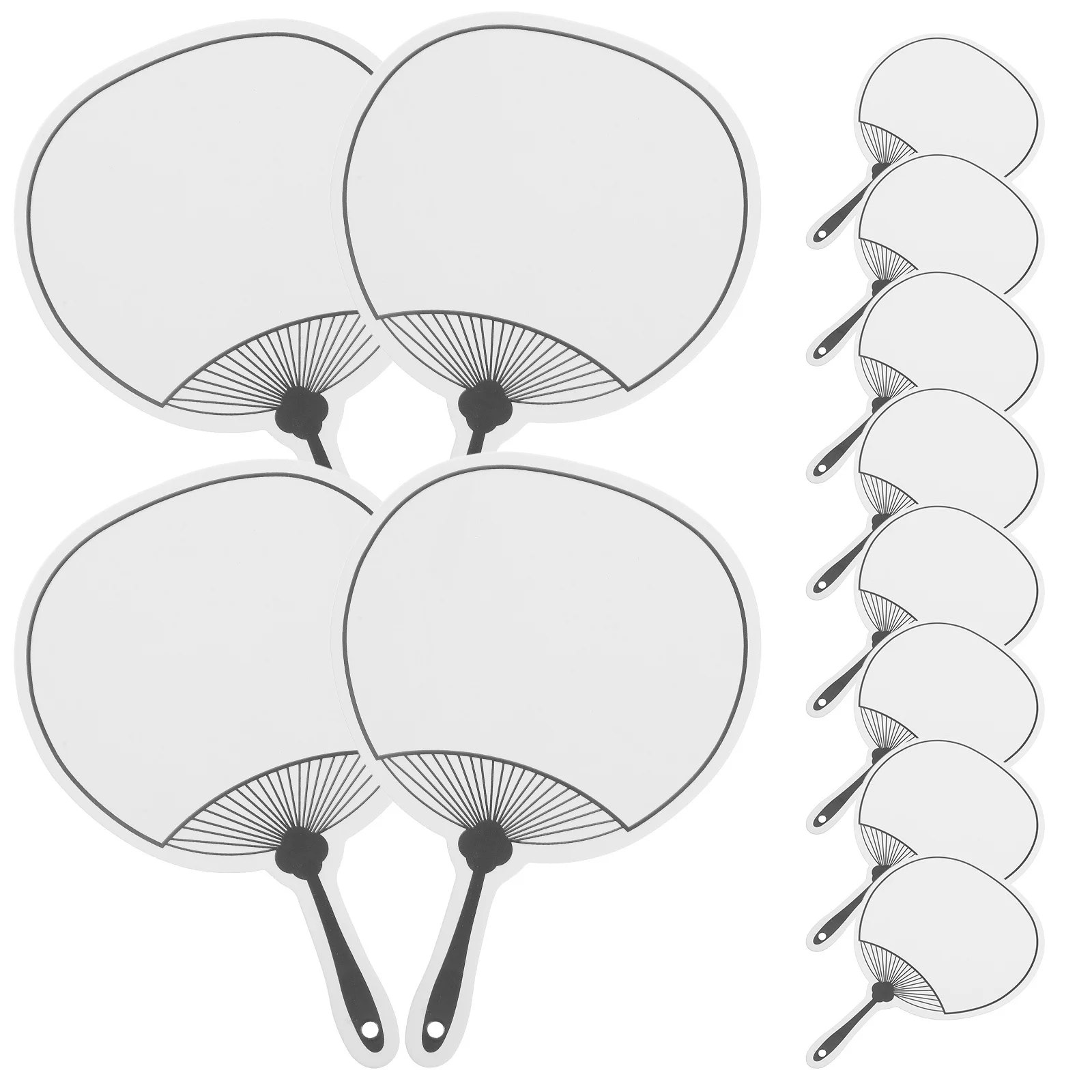 12Pcs Fan Shape White Cardstock Bookmarks DIY Craft Projects with Holes for Tassels and Strings Cardstock Bookmarks for DIY