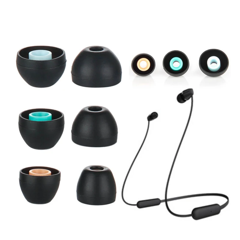 Earphone Silicone Case For Sony WI-C200 Colombia Headphones Ear Pads In-Ear Covers Earbud Tips Ear Caps Eartips Cushion