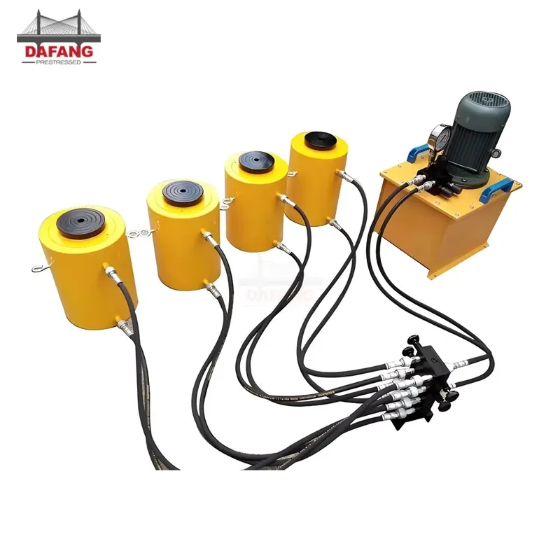 Power Electric Synchronized Lifting System 100T 200 Ton Hydraulic Jack 700bar High Pressure Oil Pump