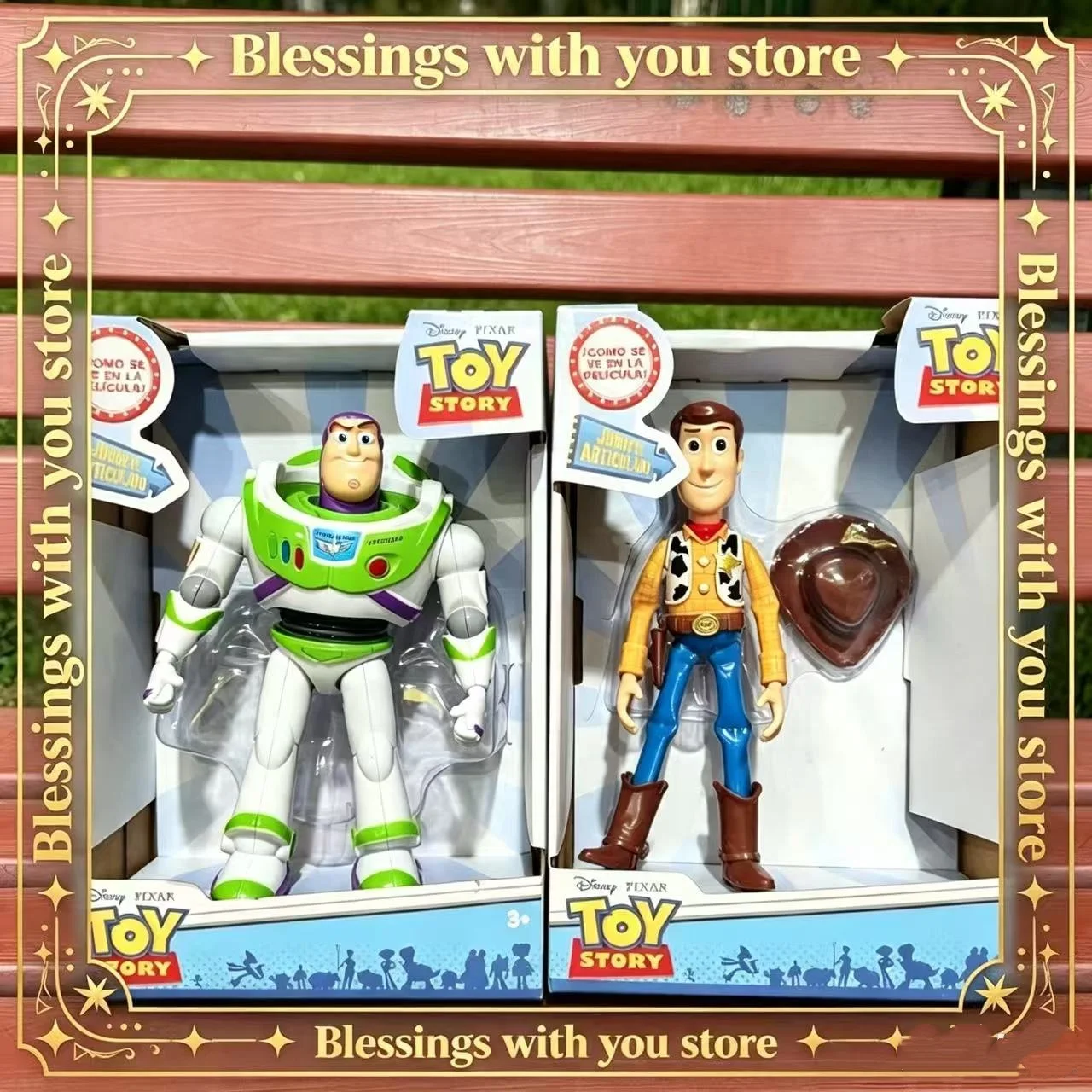 Image of Niedliche Cartoon-Anime-Bewegliche Figur Buzz Lightyear Woody Desktop-Spielzeugmodell Ornament Sammlerstücke Spielzeug Überraschungsgeschenk