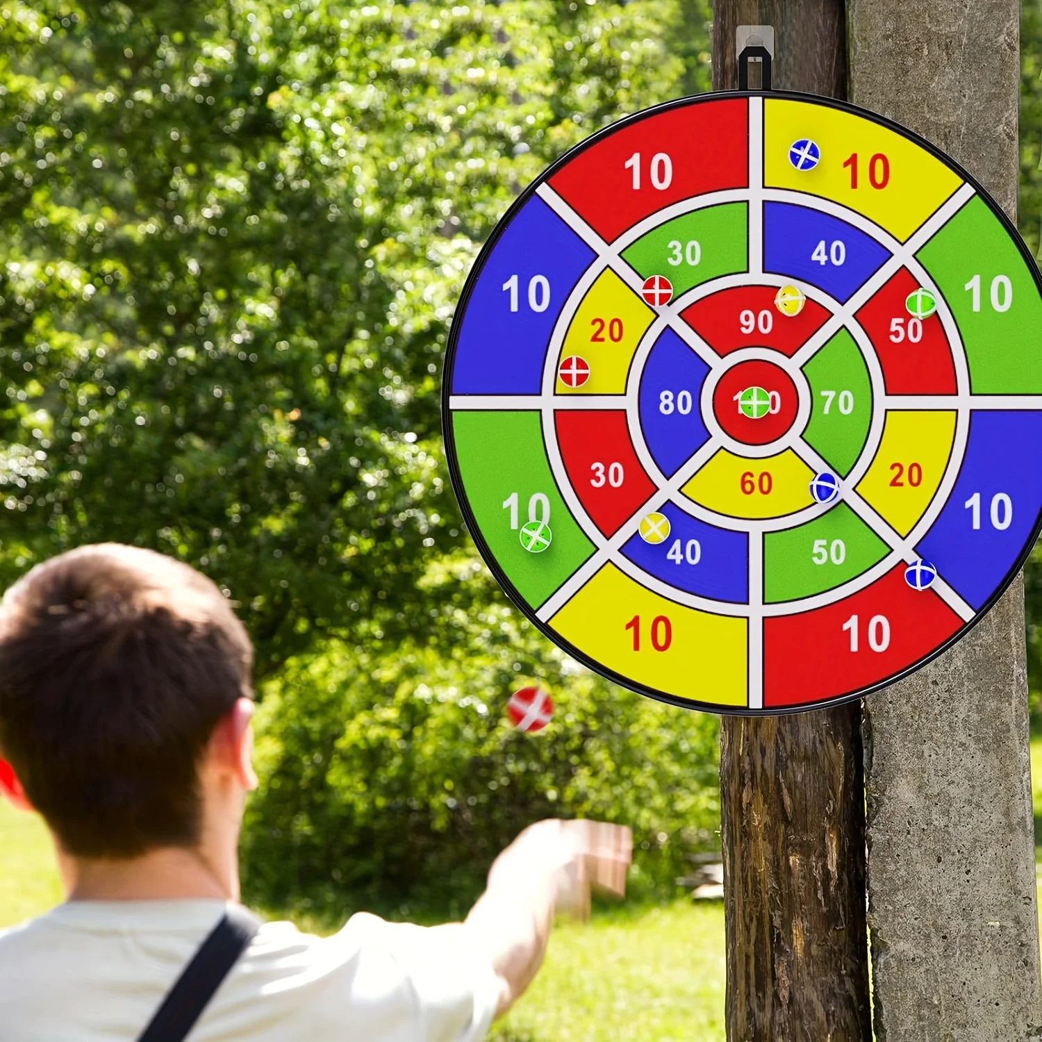 Conjunto de jogo de tabuleiro de dardo infantil, 29 polegadas, com bolas de bastão, diversão para ambientes internos e externos, brinquedos para aniversário, natal, presente de halloween