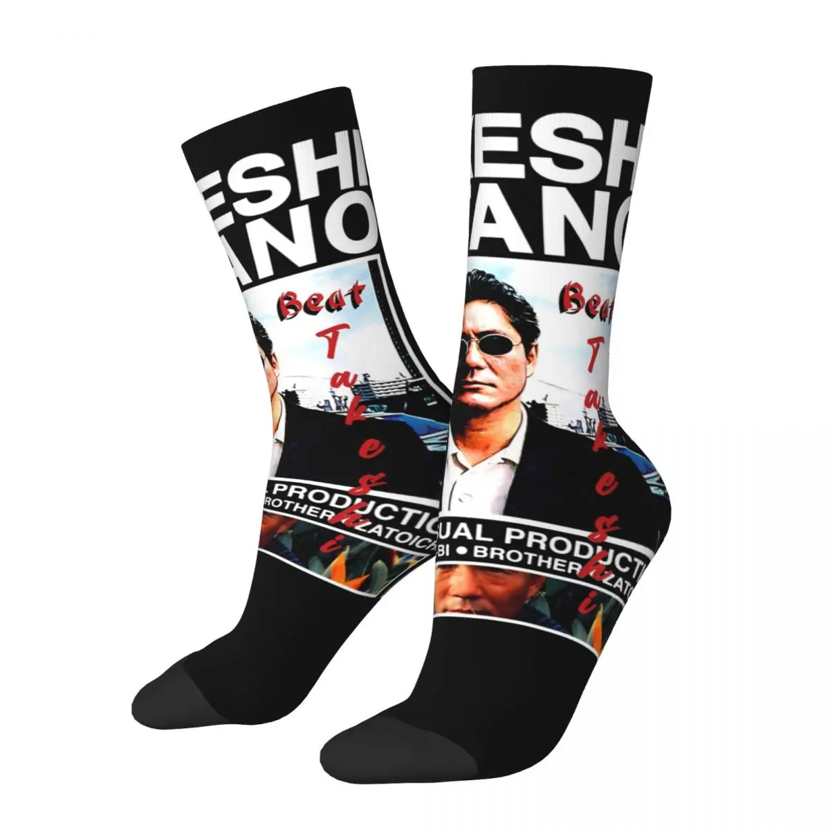 

Autumn Winter Harajuku Unisex Takeshi Kitano Socks Non-slip Soccer Socks