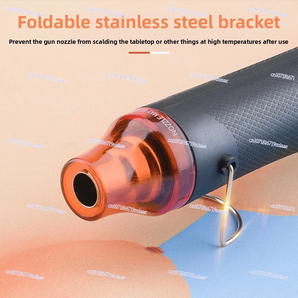 مسدس حراري صغير محمول باليد يمكنك صنعه بنفسك على شكل فخار ناعم 300 وات ورقة قابلة للانكماش بالحرارة ليست ساخنة #4