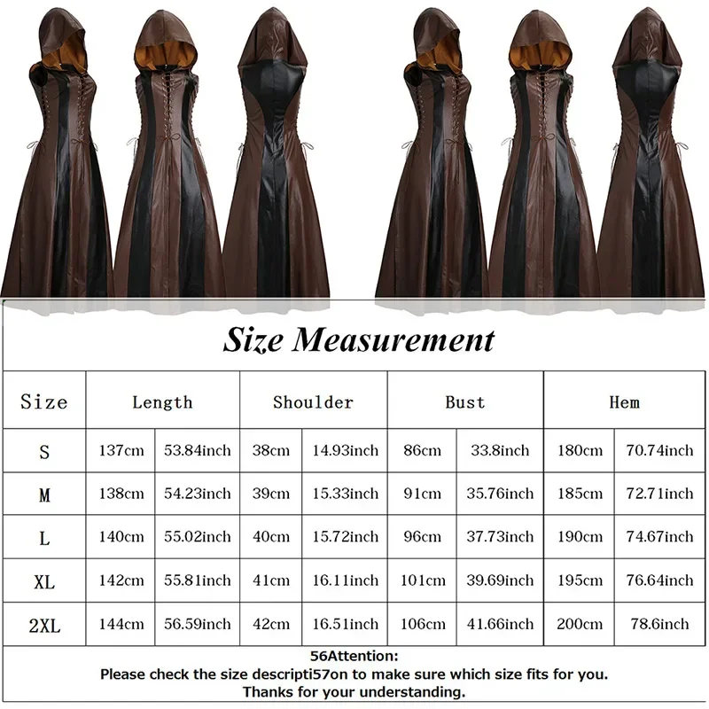 New 2025 Women sexy lace up leather hooded dress adult ranger cosplay clothes gothic Halloween costumes 96ly