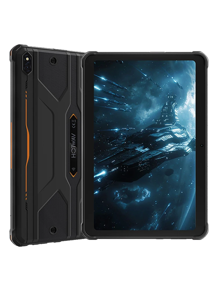 HOTWAV R8 10800mAh Robustes Tablet mit riesigem Akku, IP68 & IP69K stoßfest und wasserdicht, Android 14, 10,1 Zoll HD+ Display, 4GB RAM, 128GB ROM, 13MP + 5MP Kamera, Global 4G OTG GPS Octa-Core