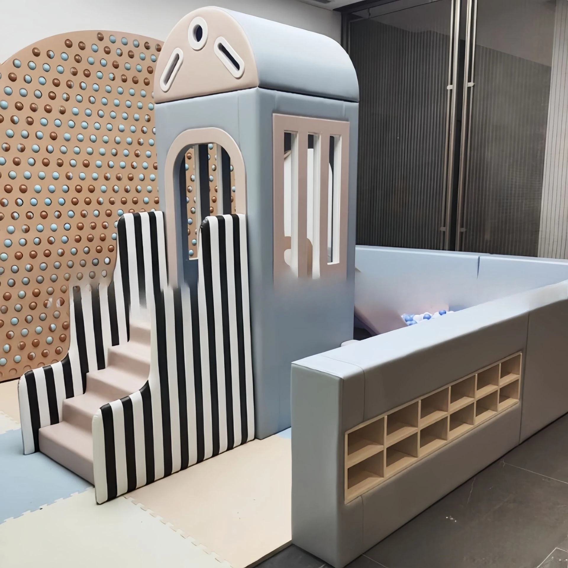 Simple Naughty Castle Paradise Indoor Sales Department Activity Center Slide Bobo Pool