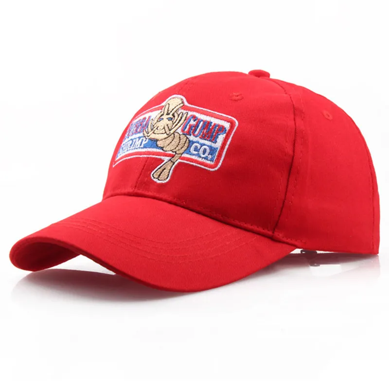 Adult Forrest Bubba Gump Red Cap Shrimp CO. Baseball Hat Forrest Gump Costume Cosplay Printed Embroidery Outdoor Sport