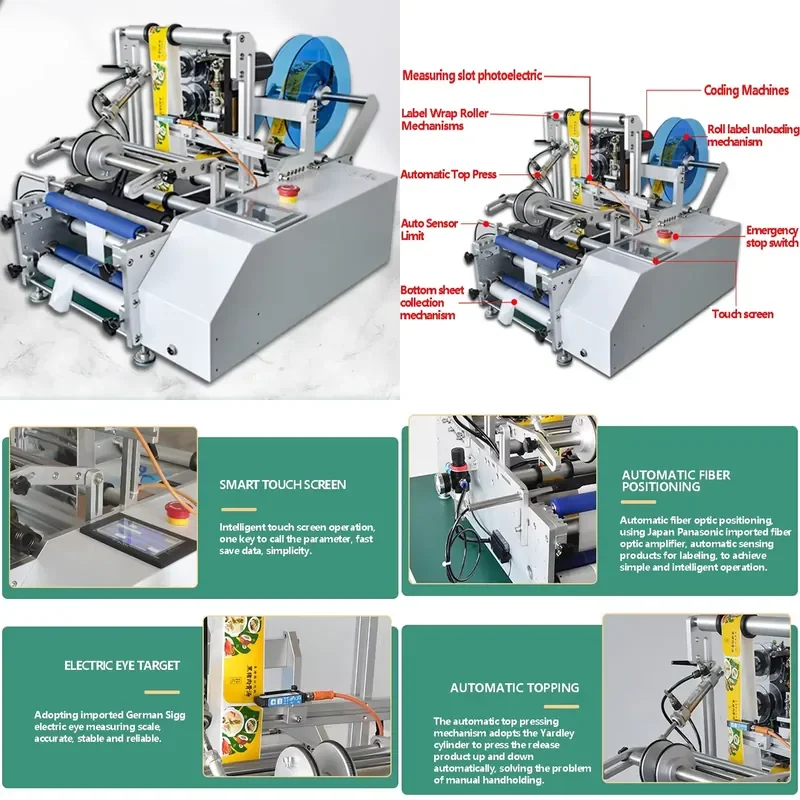 

YWM Certificate Former Small Desktop automatic Round Bottle Self-adhesive Sticker Machine