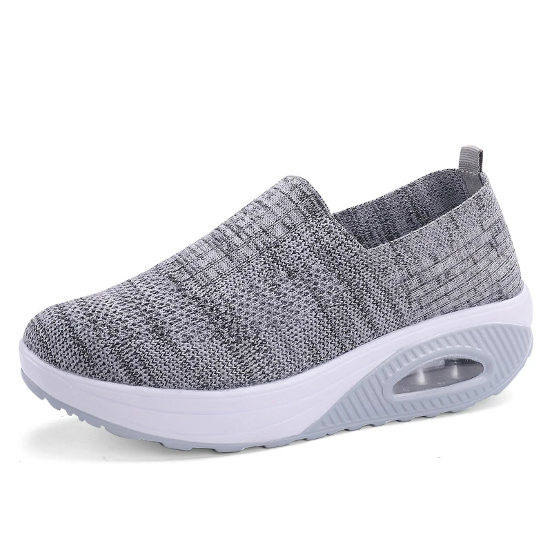 

Summer Without Heels For Women Shoes Lazy Shoes Large Size Thick Soles Air Cushion Mesh Breathable Half Slippers Women's Casual