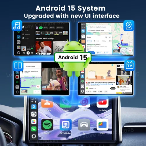 Imagen 2 del producto 256GB Carlinkit Android 15 inalámbrico CarPlay Android Auto Ai Box adaptador de vídeo GPS soporte Youtube/Netflix TF/SD/tarjeta SIM QCM6350
