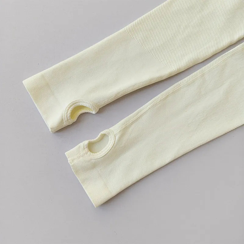 Neue Yoga-Kleidung Schnelltrocknende Kleidung Langärmelige Fitness-Sportoberteile für Damen Pilates Schöne Professionelle Trainingskleidung – Detail 11