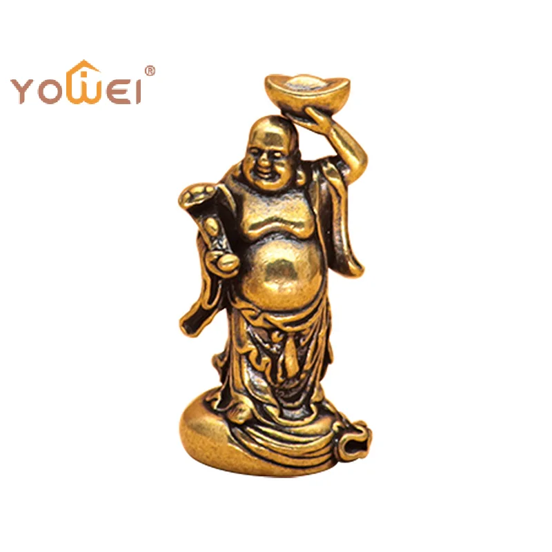 Latest Maitreya Buddha Miniatures Figurines Brass Small Statue Ornaments Home Decor Craft for Living Room Desk Decoration