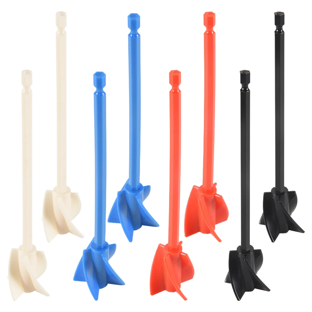 8 шт. лопасти для смешивания смолы, насадка для смешивания эпоксидной смолы для мощного смешивания, многоразовый миксер для краски, насадка для мешалки для краскиN02R