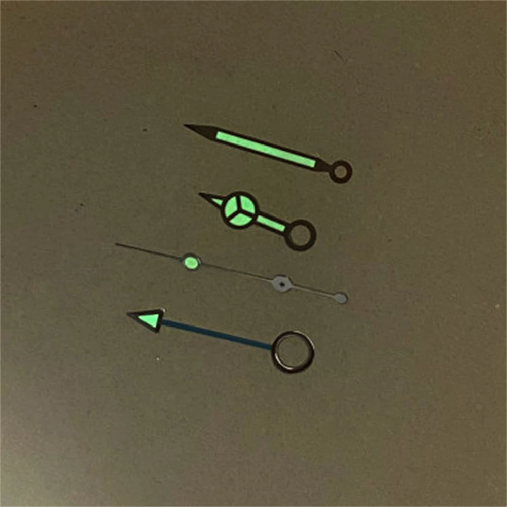 Per lancette NH34 4 pin Sostituisci orologi Puntatori Accessori Lancette luminose verdi per movimento NH34