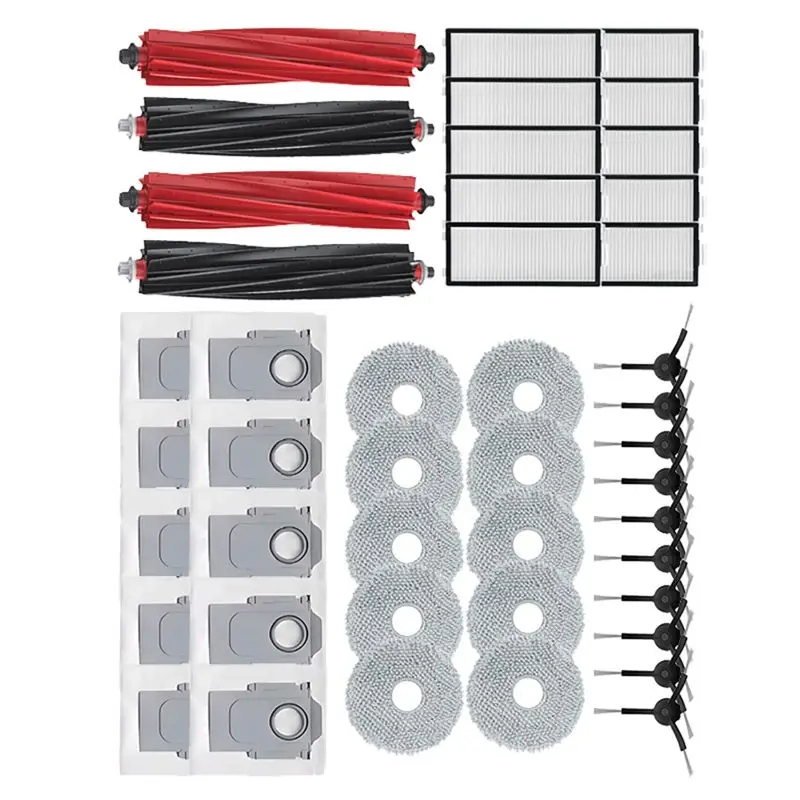 

B25B For Roborock Qrevo Master / Qrevo Slim Roller Side Brush Hepa Filter Mop Cloth Dust Bags Accessory Part