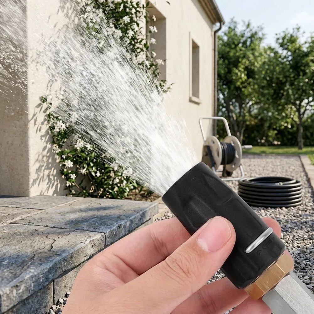 1/4 Inch Quick Connect Adjustable Downstream Nozzle 0-60 Degree Fan Spray 3-7 GPM Copper Stainless Construction