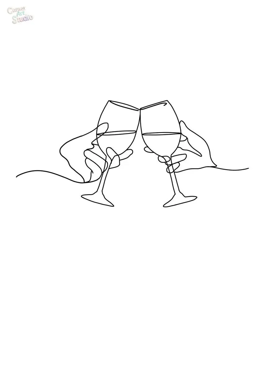 (No frame)(No frame)2026 Wine Poster Abstract Woman Body One Line Drawing Prints Minimalist Kitchen Wall Art Canvas Paintings