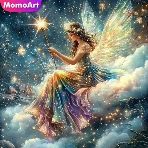 Momoart Full Square Round Diamond Painting Woman Portrait DIY New Arrival Embroidery Angel Mosaic Decor For Home