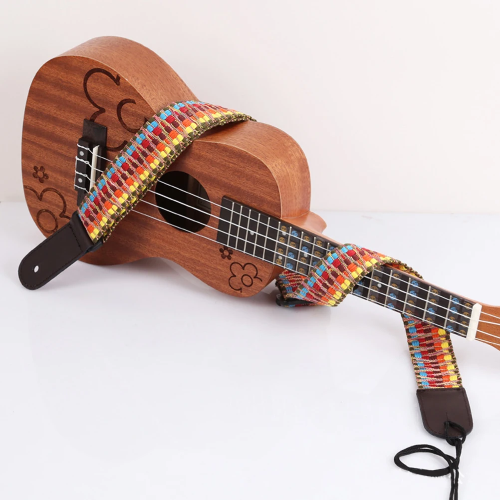 

Shoulder Strap Colorful Ukulele to Weave Cross-Body Accessories Creative Straps Braided