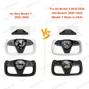 مقبض نير موديل Y 3 عجلة قيادة التدفئة موديل X-Style لتسلا جلد سباق مخصص موديل Y 3 2017-2024 أعلى 8 مبيعات لعجلة القيادة الرياضية - رقم 2