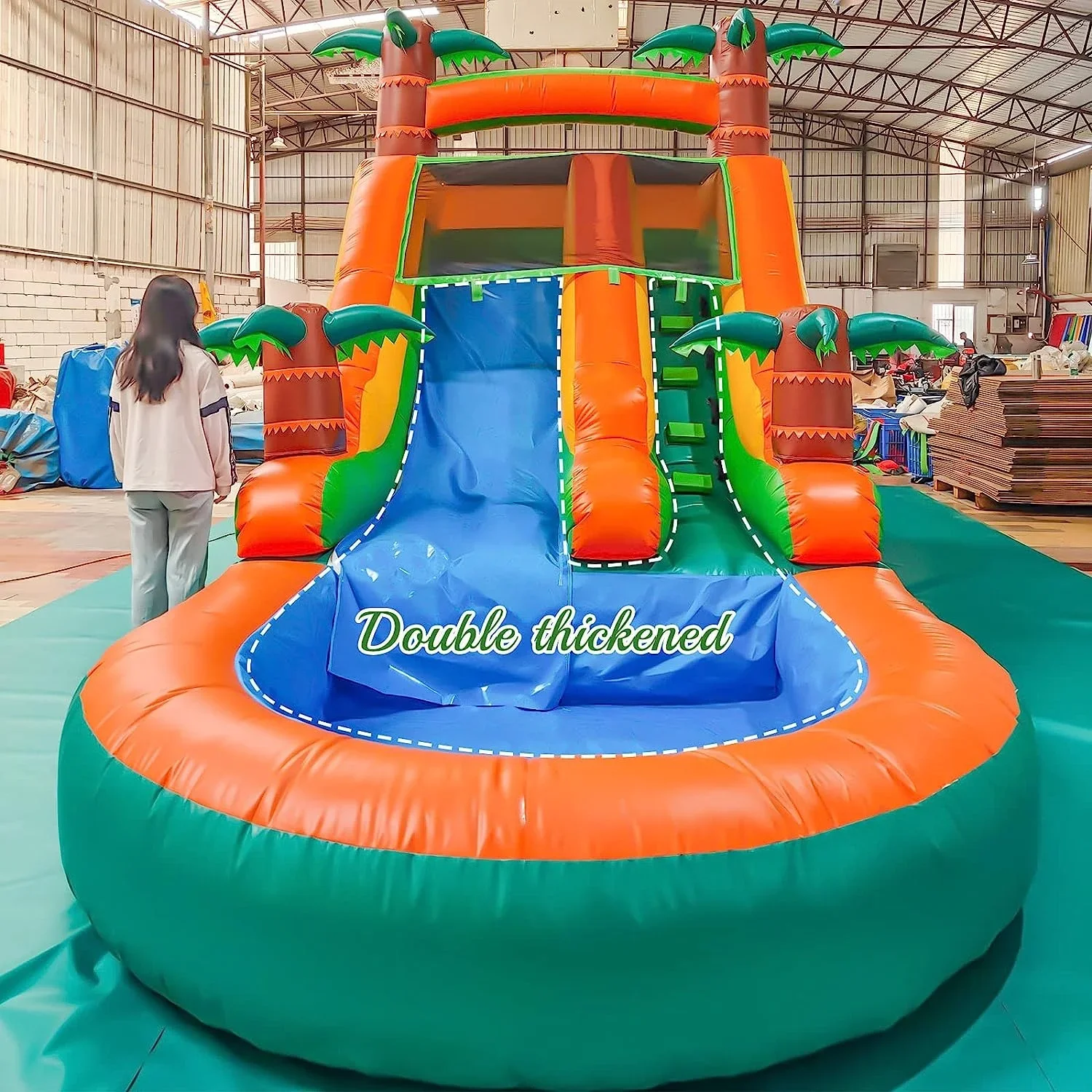 Outdoor home backyard 21ft inflatable bounce house water slide for kids inflatable bouncer with water slide Splash Pool