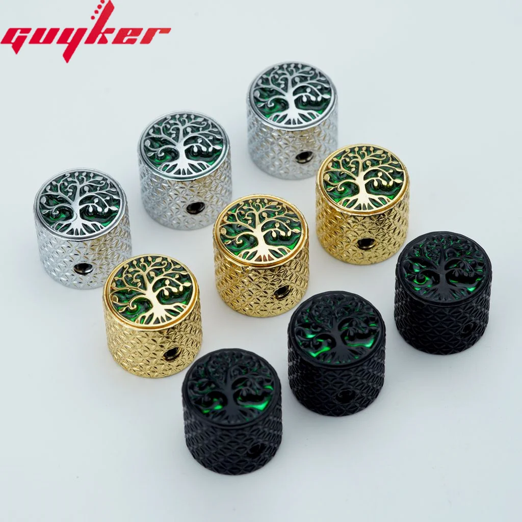 GUYKER Surface Large Tree Of Life Potentiometer Knob Inner Diameter 6MM for Guitar Bass Accessories