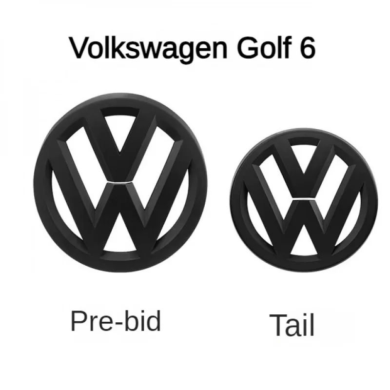 volkswagen Golf MK6 2009 2010 2011 2012 Gloss Black Replacement 135mm Front Grill emblem or 110mm Rear Trunk Lid Car badge for