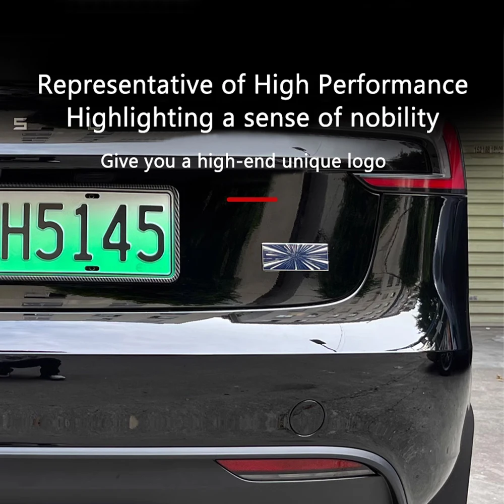 For Tesla Model 3 Highland Time Space Tunnel PLAID Decorative Sticker 2024 Model Y S X Cybertruck Tail Mark 2025 Accessories