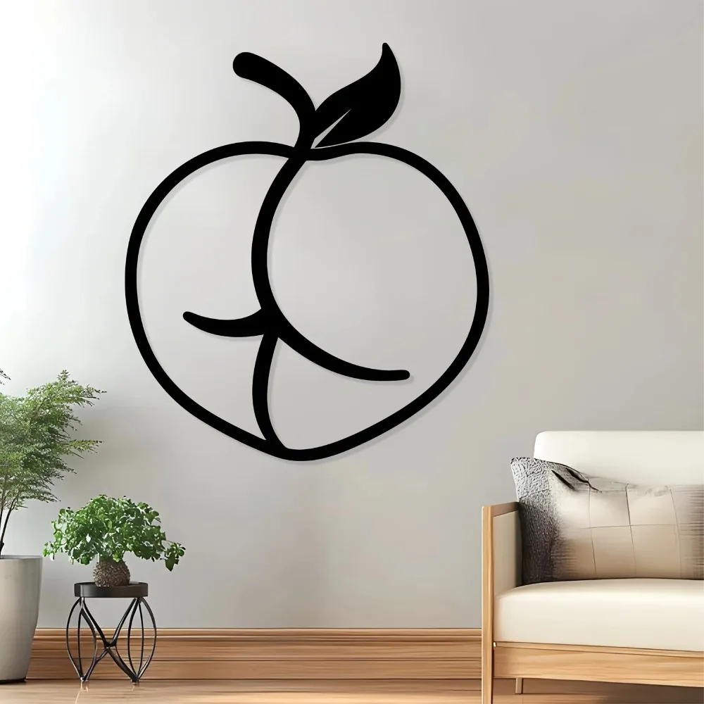Apple Design Metal Wall Sculpture Rustproof Outdoor Art Decor for Garden Fence & Yard Decorationl