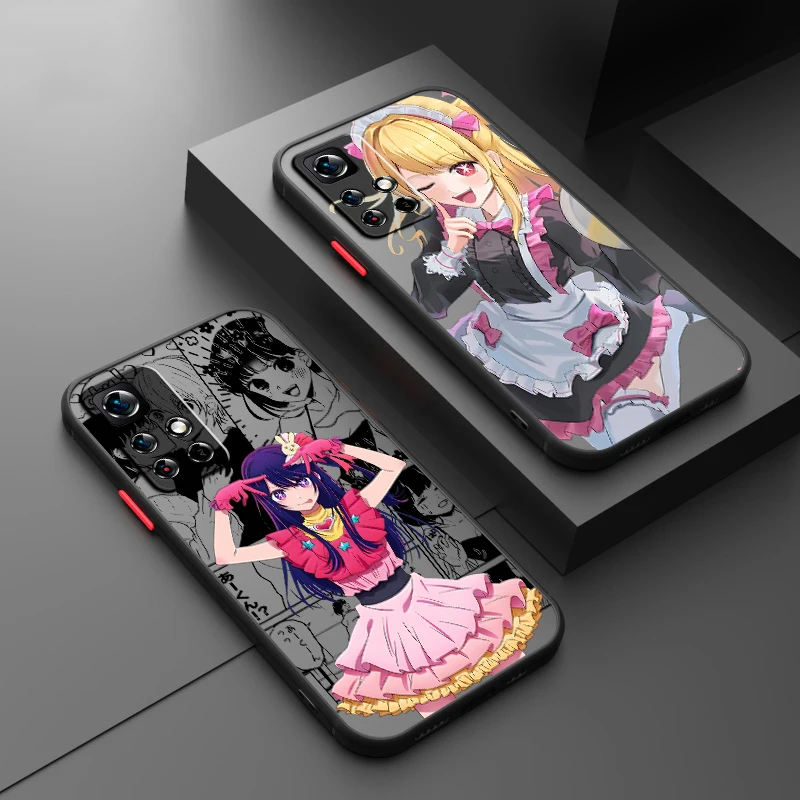 R-Rubys H-Hoshinos Anime Cartoon Frosted Translucent For Redmi Note 13 12 12S 12T 11 11T 11E 10 10S 9 Pro Plus 5G Soft