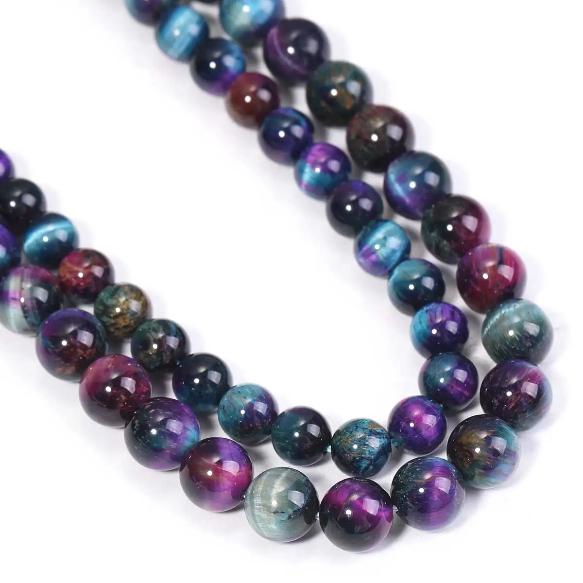 SHIJIWLS Natürliche Edelstein Farbe Tigerauge Diy Schmuck Machen männer Und frauen Armbänder Halsketten Zubehör Groß Großhandel – Detail 7