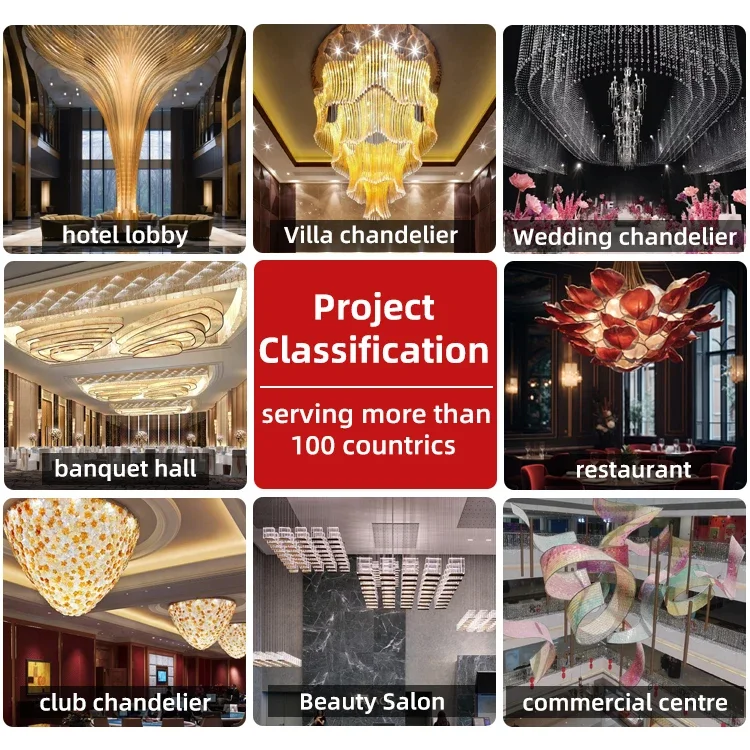 Nordic Style Plum Blossom Tube Material Villa Hotel Lobby Custom Project Luxury Led  Apartment