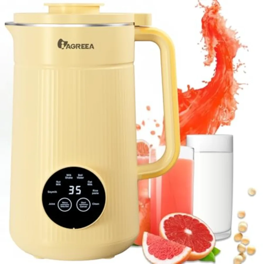 

Автоматическая машина для приготовления молока с орехами 8 в 1, электрический блендер на 35 унций для домашнего молочного коктейля на растительной основе миндаля, грецкого ореха и риса с задержкой