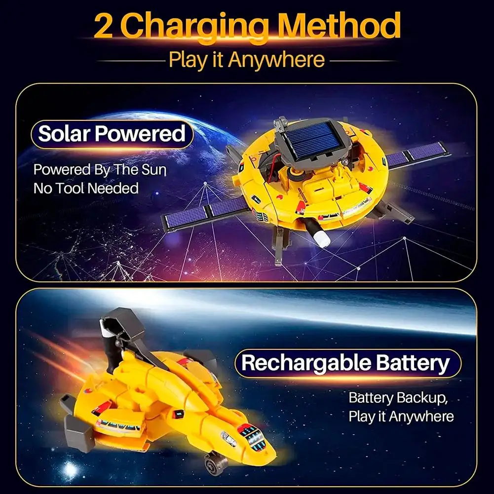 

6 в 1 солнечные строительные блоки, развивающие интерактивные игрушки для девочек и мальчиков, космические солнечные игрушки для детей 8-14 лет, игрушки-роботы для подростков, подарки V2Z9