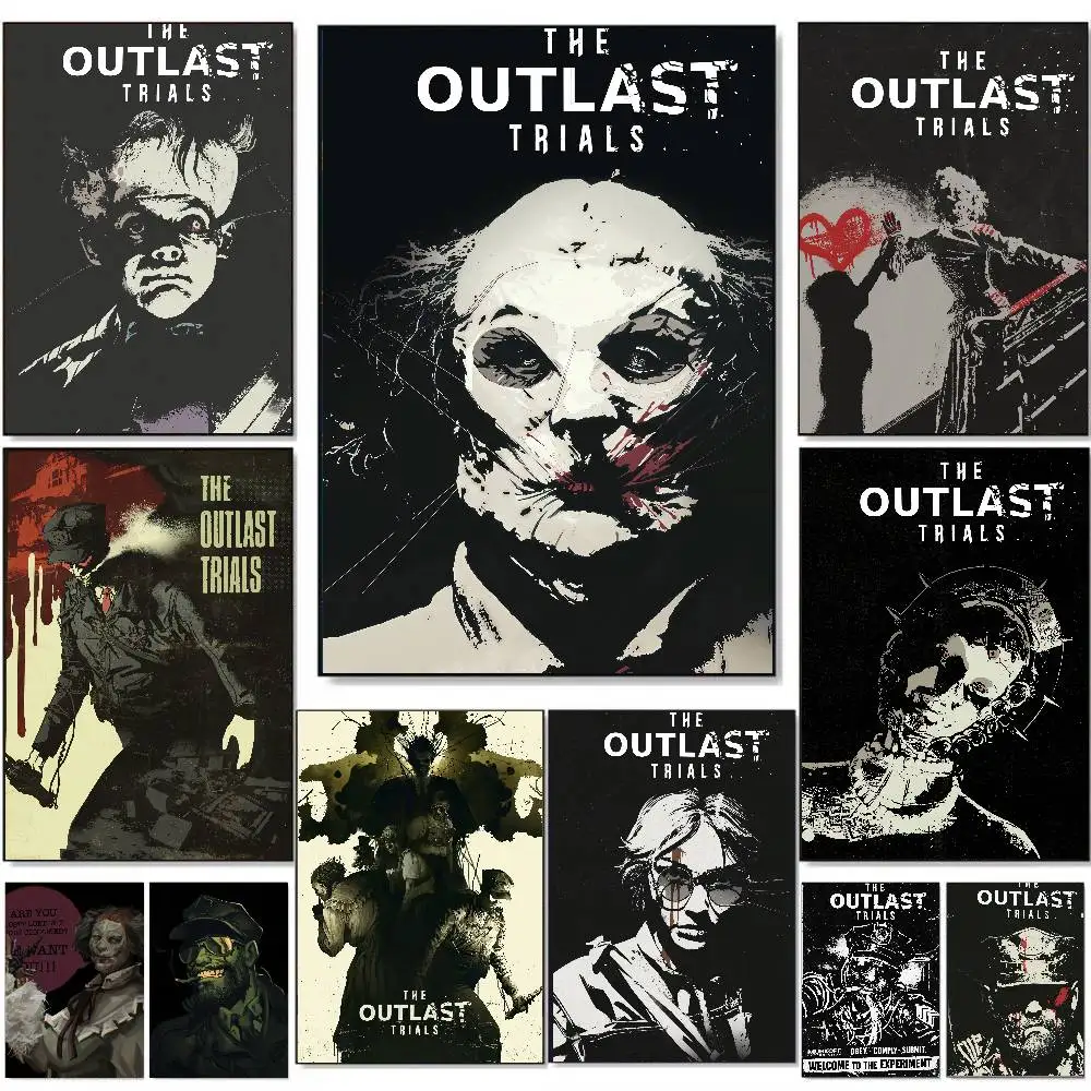 Horror Game The O-OutlastS Trials Cool Poster HD Self-Adhesive Waterproof Posters Versatile Decor