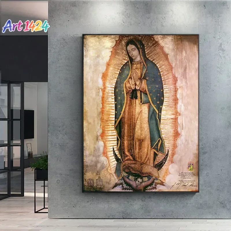 Classic Abstract Wall Art Mexico Our Lady of Guadalupe HD Canvas Print Poster Home Living Room Bedroom Decorative Painting