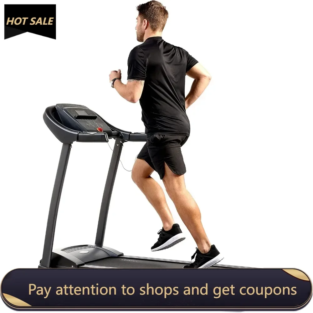 

Premium Folding Incline Treadmill with Pulse Sensors, One-Touch Speed Buttons, Shock Absorption, Optional Bluetooth Freight free