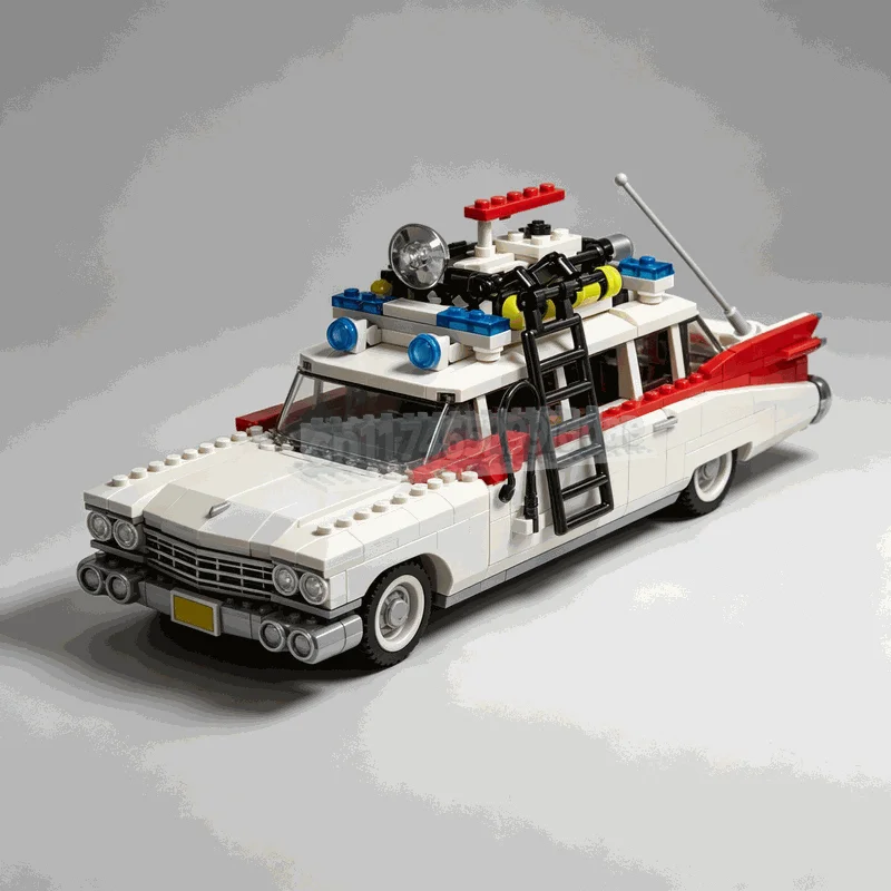 535PCS Classic Vehicle Ecto Car MOC Custom Building Blocks Model DIY Creative Assembly Architecture Educational Toy Popular Gift