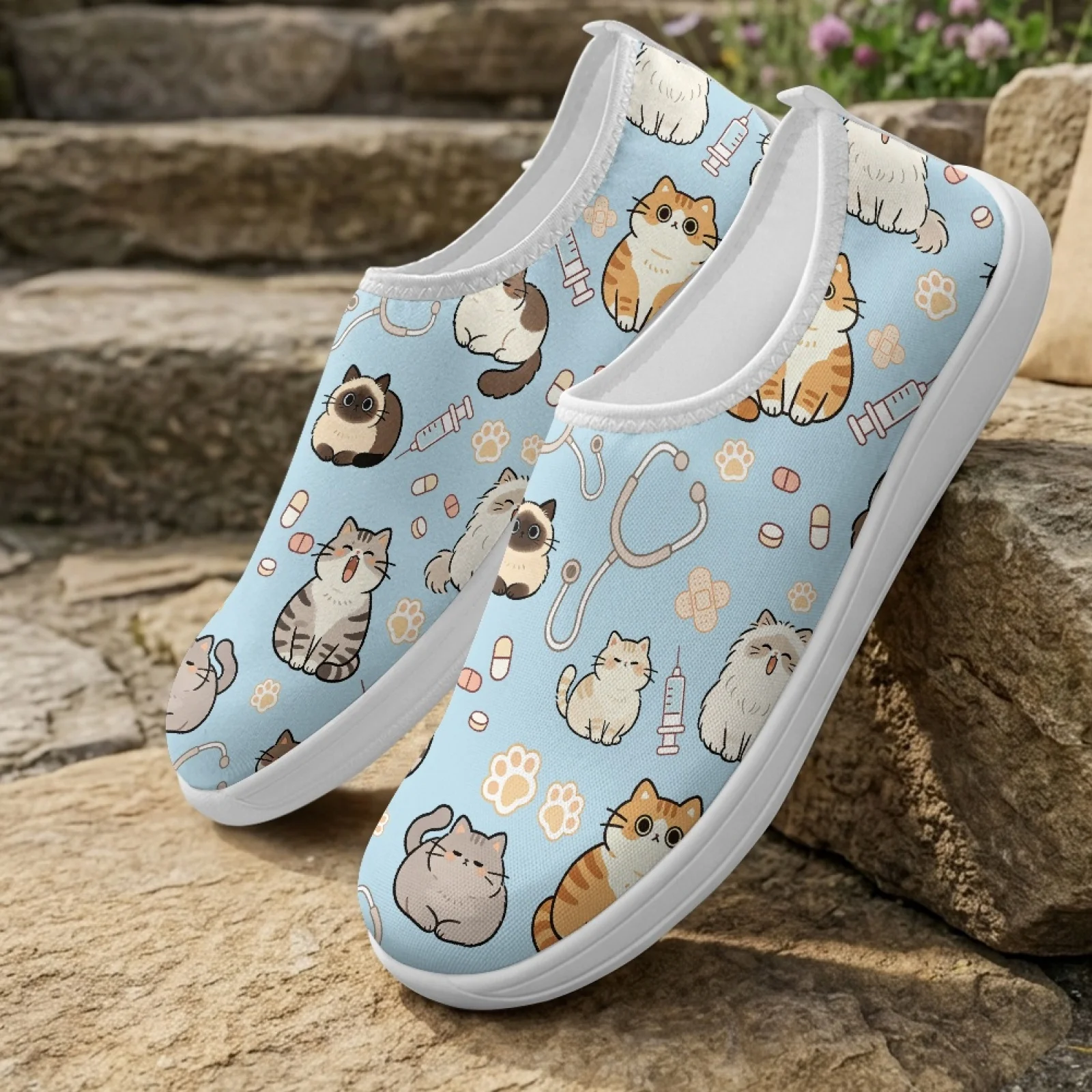 XIXIRIMIDO Slip-on Wide-toed Shoe Nurse Shoes Men's Sneakers and Casual Shoes Zapatillas de Mujer Tenis Feminino Pet Clinic