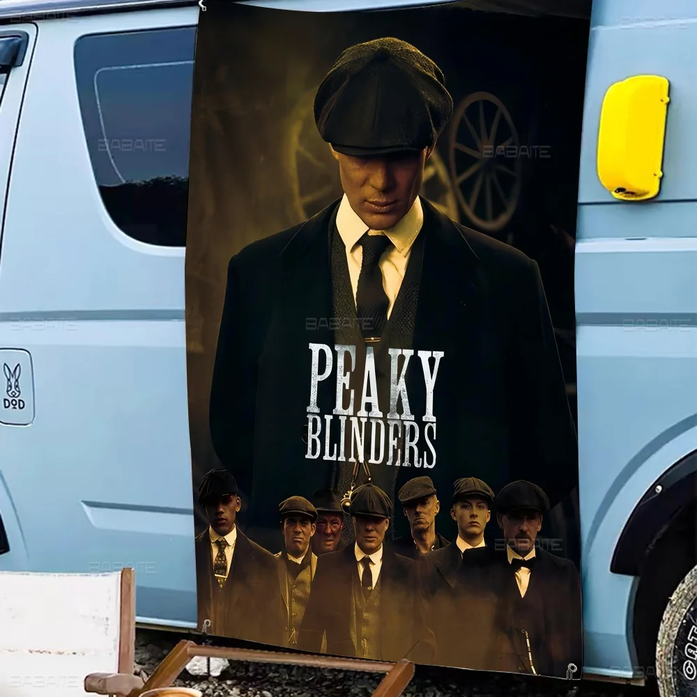 P-Peaky B-Blinders TV Large Size Flags Printing Patterns Interesting Birthday Party Decorations Banner