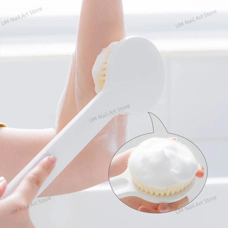 Long Handle Back Brush for Shower Soft Bristles Body Exfoliating Bath Brush Skin Health Shower Back Scrubber Dry Brushing