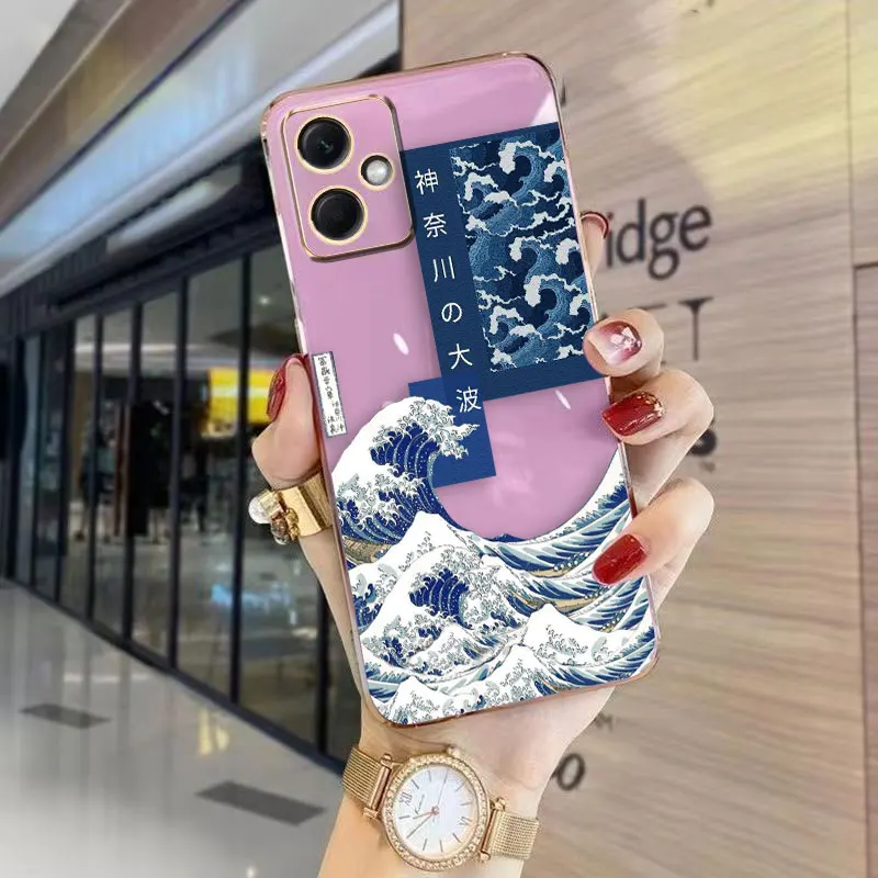 The Great Wave Off Kanagawa Cover Smooth E-TPU Phone Case Redmi NOTE 7 8 9 9S 9T 10 11 11S 12 12S 11T 10T 10S PRO PLUS 5G Case